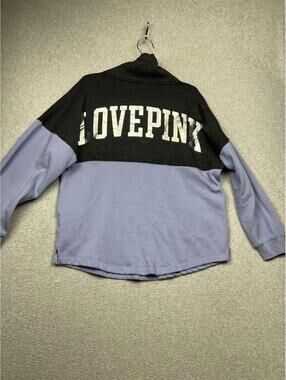 Victoria's Secret Pink Varsity Cowl Neck Pullover Sweatshirt M Colorblock Long